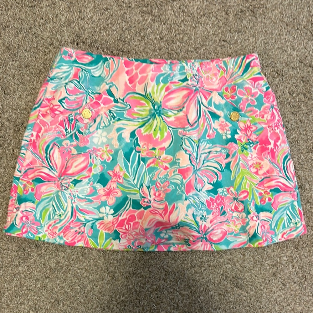 Lilly Pulitzer Women's Floral Skirt - Pink and Green